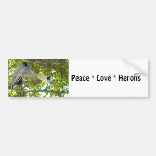 Vrede Liefde Herons Bumpersticker