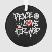 Vrede Liefde Hip Hop Dansen Ornament (achterkant)