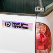 Vrede, liefde, Hippieness Bumpersticker (Op Truck)