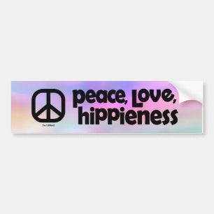 Vrede, liefde, Hippieness Bumpersticker