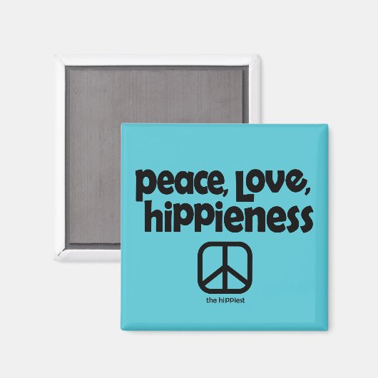 Vrede Liefde Hippieness Magnet (Voorkant / Achterkant)