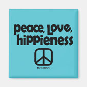 Vrede Liefde Hippieness Magnet (Voorkant)
