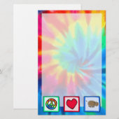 Vrede, liefde, hippos briefpapier (Voorkant / Achterkant)