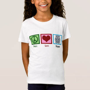 Vrede Liefde Hippos Leuke Hippo Mascotte Kinder T-shirt