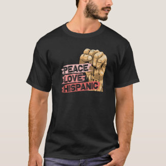 Vrede Liefde Hispanic Erfgoed Maand Vrouwen Erfgo T-shirt
