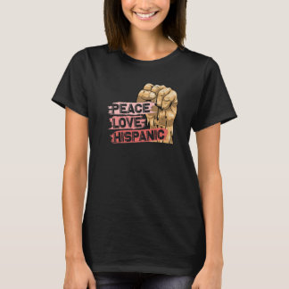 Vrede Liefde Hispanic Erfgoed Maand Vrouwen Erfgo T-shirt