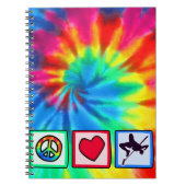 Vrede, liefde, hoge sprint notitieboek (Voorkant)