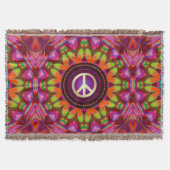 Vrede & Liefde Homely Hippie Deken (Voorkant)