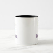 Vrede, liefde, Homeopathie Tweekleurige Koffiemok (Center)