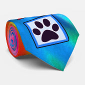 Vrede, liefde, hond. Afdrukken Stropdas (Opgerold)