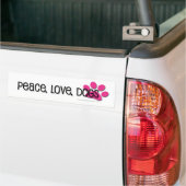 vrede , liefde , honden bumpersticker (Op Truck)