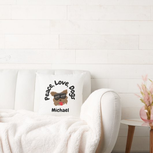Vrede Liefde Honden Kussen (Bank)