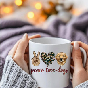 Vrede Liefde Honden Mok Golden Retriever Moeder
