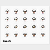 Vrede Liefde Honden Ronde Sticker (Vel)