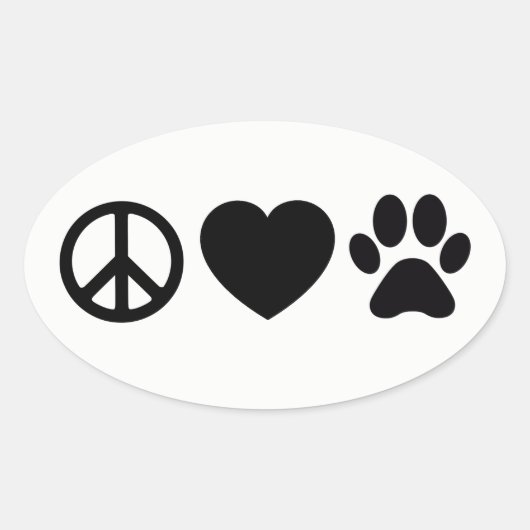 Vrede, Liefde & Honden Stickers 4.5 x 2.7"(vel van (Voorkant)