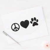 Vrede, Liefde & Honden Stickers 4.5 x 2.7"(vel van (Envelop)