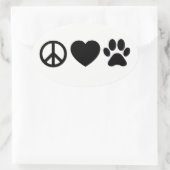Vrede, Liefde & Honden Stickers 4.5 x 2.7"(vel van (Tas)