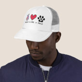 Vrede Liefde Hondenliefhebbers Trucker Hoed Pet (In situ)
