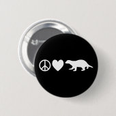 Vrede, Liefde & Honingdassen Ronde Button 5,7 Cm (Voorkant /achterkant)