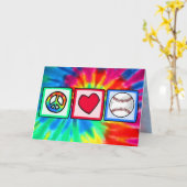 Vrede, Liefde, Honkbal Kaart (Gele Bloem)