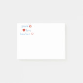 Vrede Liefde Honkbal Post-it® Notes (Voorkant)