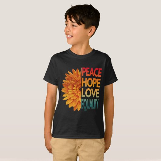 VREDE LIEFDE HOOP GELIJKHEID T-Shirt (Voorkant volledig)