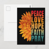 Vrede Liefde Hoop Geloof Bidden Briefkaart (Voorkant / Achterkant)