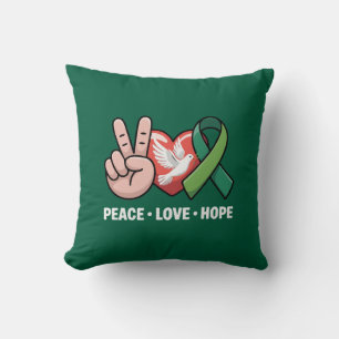 Vrede Liefde Hoop - Groen Lint Bewustwording & Ste Kussen