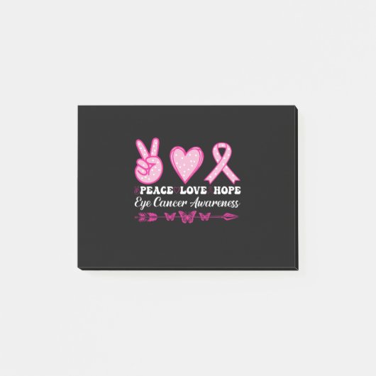 Vrede Liefde Hoop Oog Borstkanker Bewustzijn Post-it® Notes (Voorkant)