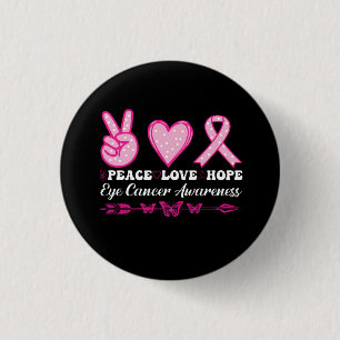 Vrede Liefde Hoop Oog Borstkanker Bewustzijn Ronde Button 3,2 Cm