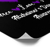 Vrede Liefde Hoop Paarse Lint Alzheimer Disease Aw Poster (Hoek)