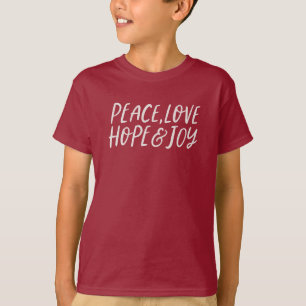 Vrede liefde hoop vreugde vakantie bericht off-whi t-shirt