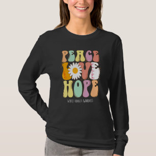 Vrede Liefde Hoop Wereldhonger Bewustzijn T-shirt