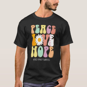 Vrede Liefde Hoop Wereldhonger Bewustzijn T-shirt