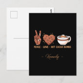 Vrede - Liefde - Hot Cacao Bombs Briefkaart (Voorkant / Achterkant)