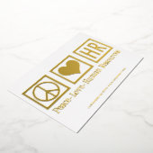 Vrede Liefde HR Elegant Human Resources Custom Gou Folie Feestdagenkaart (Gedraaid)