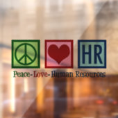 Vrede Liefde HR Personeelszaken Kantoor Raamsticker (Vel 2)