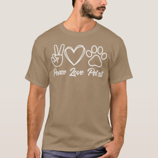 Vrede Liefde Huisdier Zit jongen T-shirt