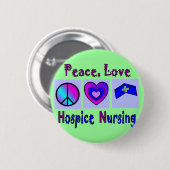 Vrede, liefde, huisvesting ronde button 5,7 cm (Voorkant /achterkant)