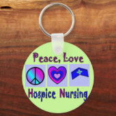 Vrede, liefde, huisvesting sleutelhanger (Voorkant)