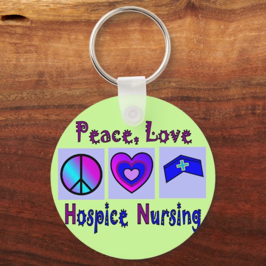 Vrede, liefde, huisvesting sleutelhanger (Voorkant)