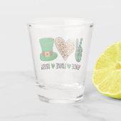 Vrede, Liefde, Iers Shot Glas (Achterkant)