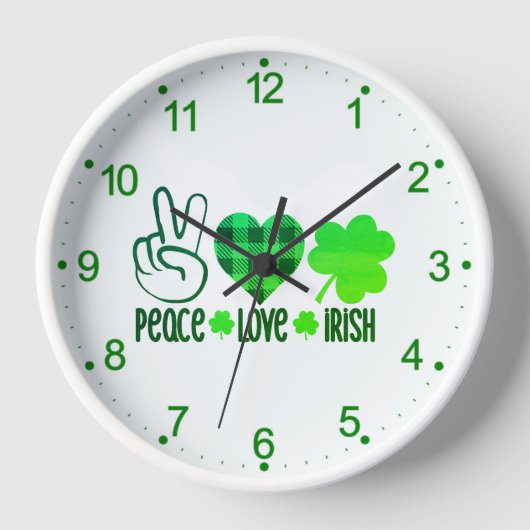 Vrede Liefde Iers St. Patrick's Dag Ontwerp-66677 (Voorkant)