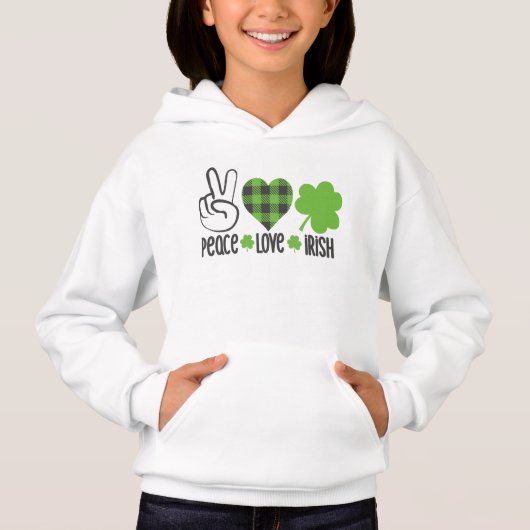 Vrede Liefde Ierse St. Patrick's Dag Ontwerp-66677 (Voorkant)