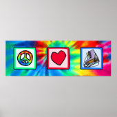 Vrede, liefde, ijs Schaats Poster (Voorkant)