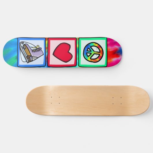 Vrede, liefde, ijs Schaats Skateboard (Horizontaal)