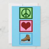 Vrede Liefde IJsschaatsen Feestdagenkaart (Voorkant)