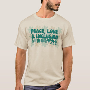 Vrede Liefde & Inclusie Bloem T-shirt