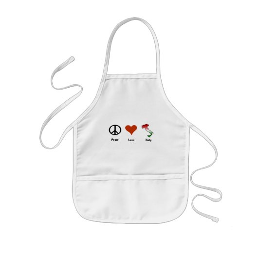 Vrede, liefde, Italië Kinder Schort (Voorkant)