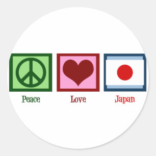 Vrede liefde Japan Ronde Sticker